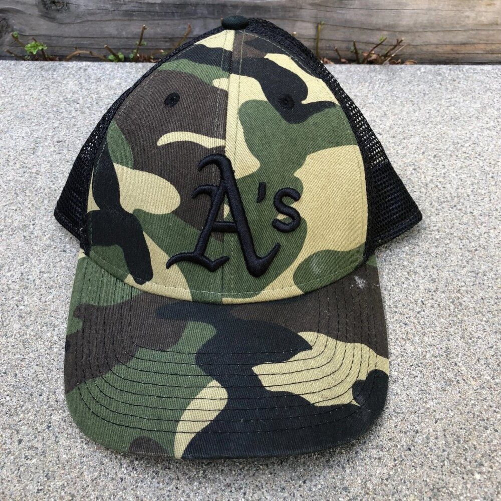 FAN FAVORITE Oakland A's Trucker Hat Men's Snapback Cap Camp Athletics MLB​